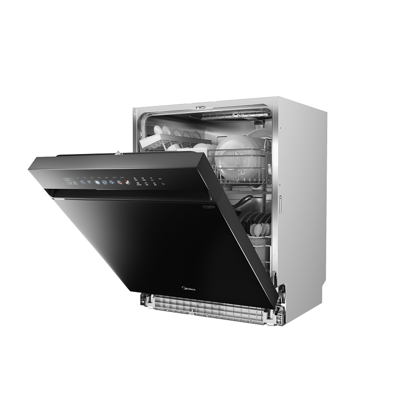 美的(Midea)14套家用嵌入式全自动洗碗机S55变频热风烘干Ag+抑菌四星级消毒除菌智能WIFI