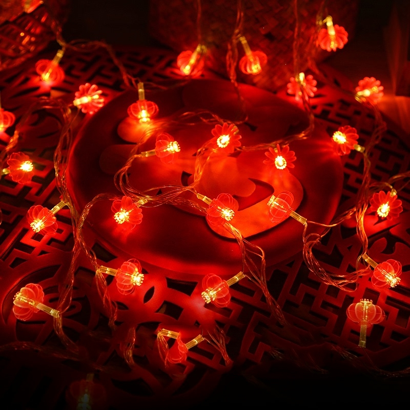 理线家led彩灯闪灯串灯满天星户外室外小灯笼春节新年节日家用过年