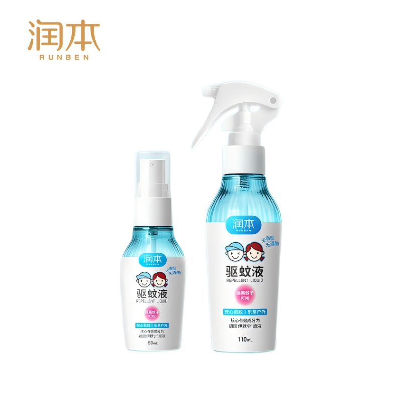 润本7%驱蚊酯驱蚊液(无酒精无香型)110ml+50ml 共2瓶