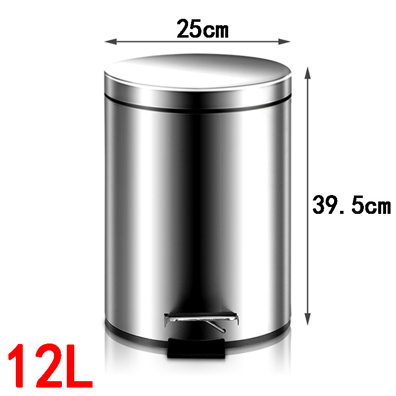 豫芙莱脚踏垃圾桶12L个高清大图