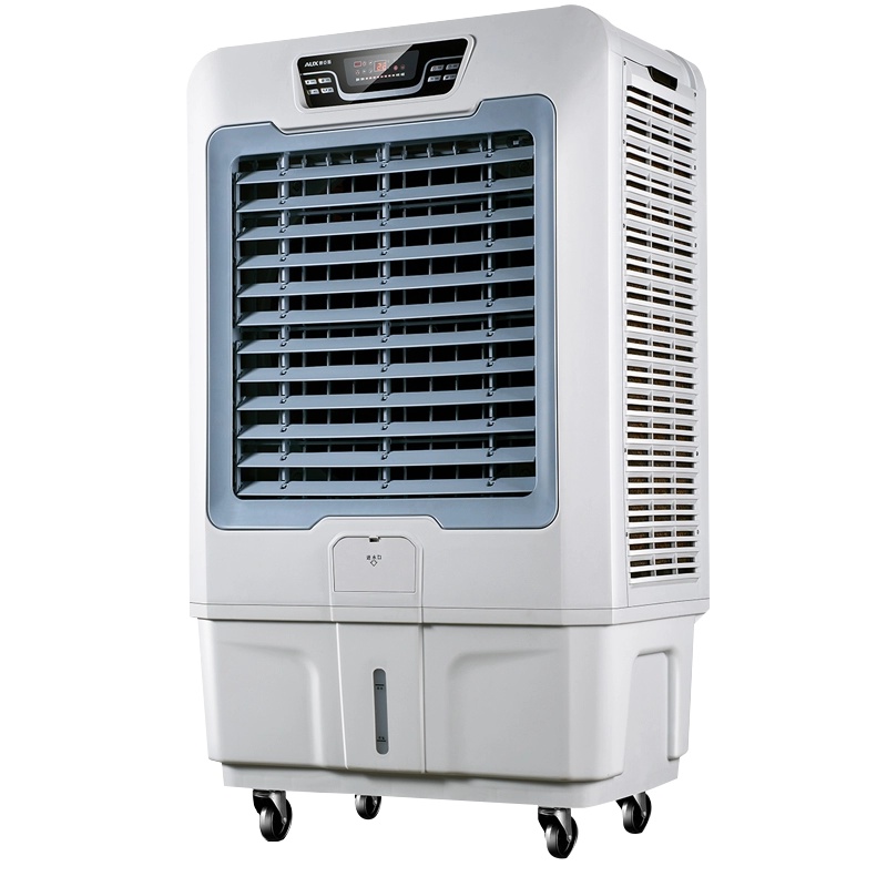 奥克斯工业冷风机移动水空调大型水冷空调扇单冷厂房商用制冷风扇 浅灰色高清大图