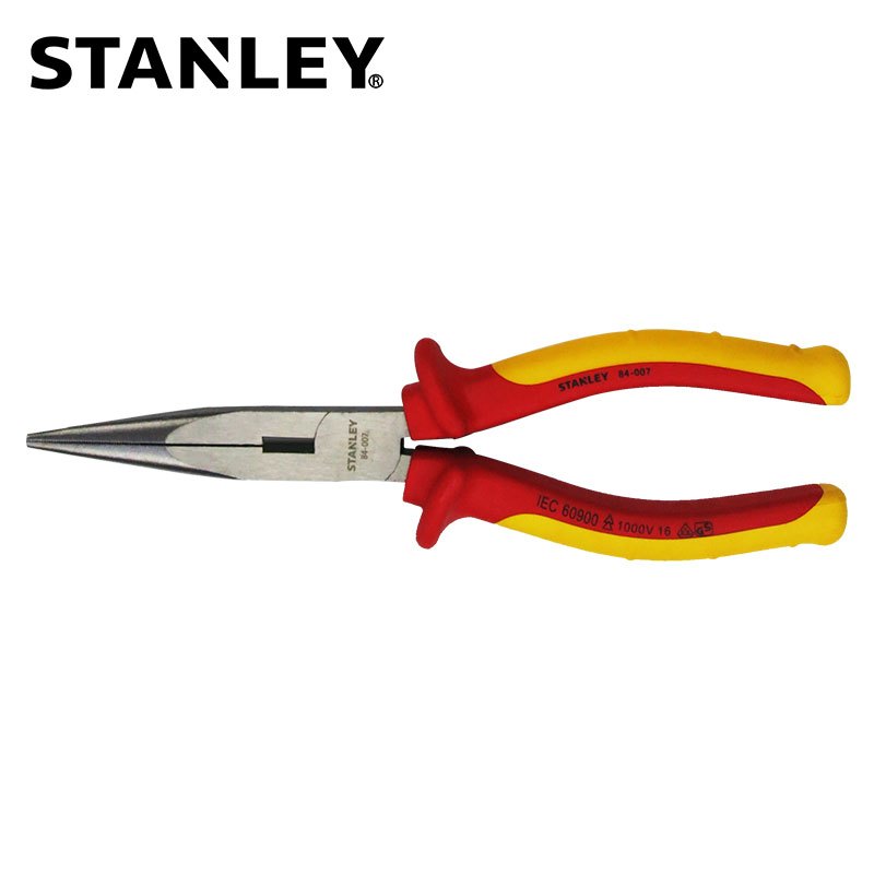史丹利(STANLEY) 84-007-23 8.5英寸 FatMax绝缘尖嘴钳 工业级多功能电工钳 尖咀尖头钳 把