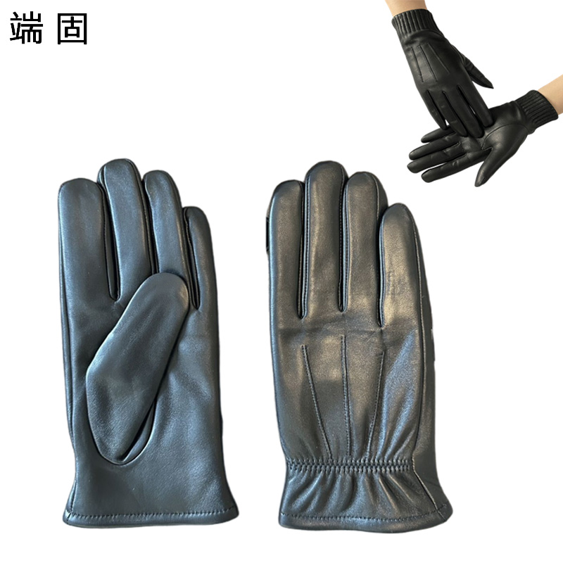 端固 加绒羊皮手套触屏男女同款 D1T 副高清大图
