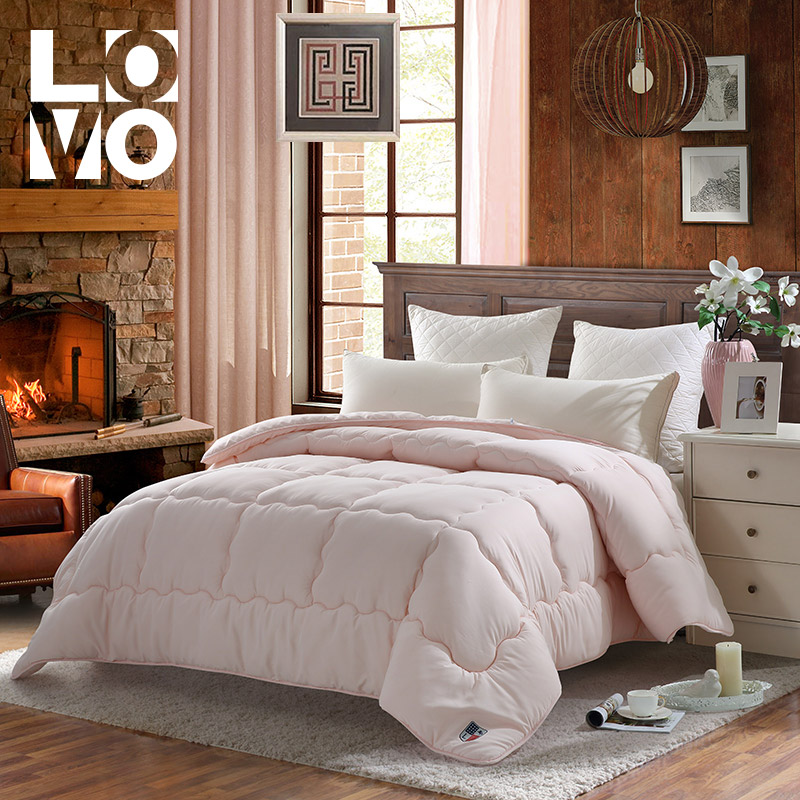 LOVO 纤维被子春秋被冬被 四孔纤维春秋被白 洋洋繁花 艺芸四孔 轻柔洋洋高清大图