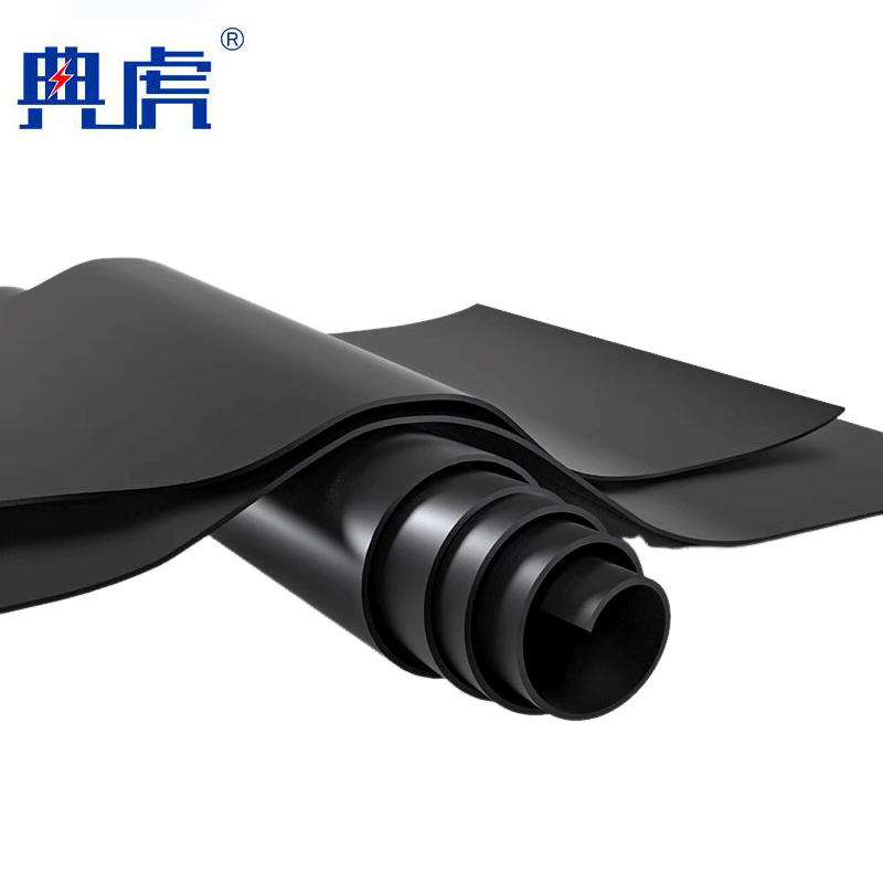 典虎 高压绝缘垫 5kv绝缘胶垫 黑色3mm*1m*5m 卷高清大图