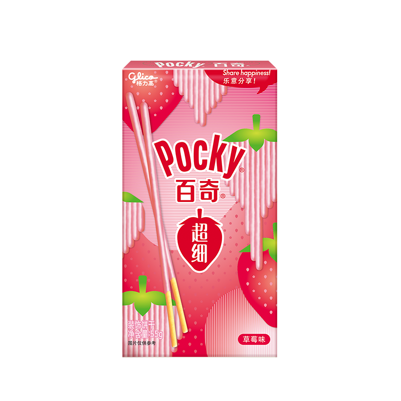 格力高超细百奇草莓味55g