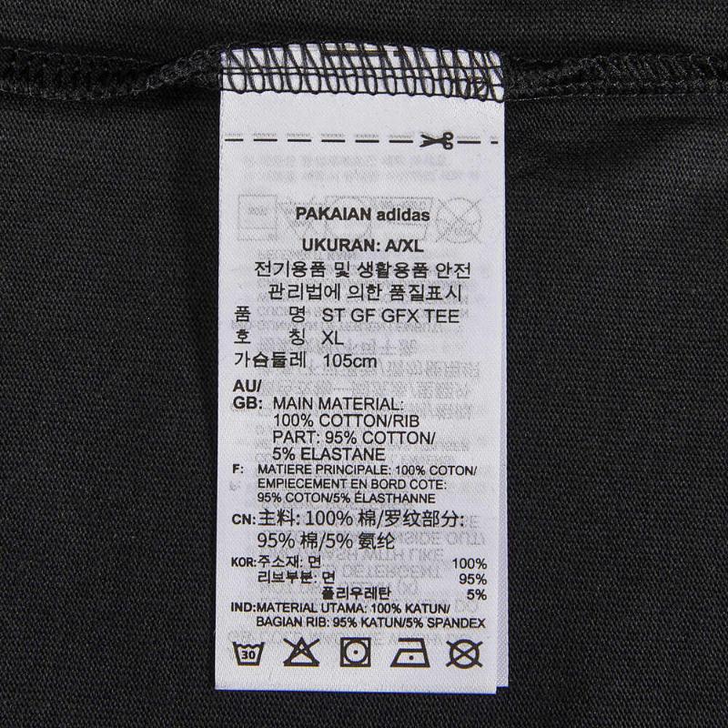 阿迪达斯 (adidas)男子ST GF GFX TEE圆领短T恤 IA8129 黑色
