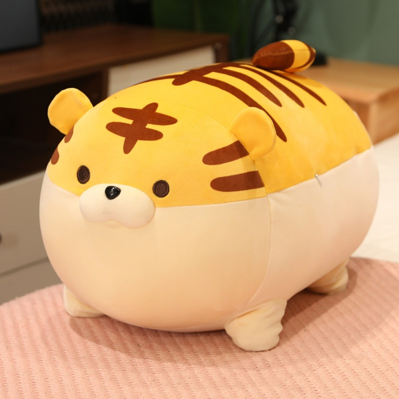 可爱小老虎公仔生肖虎抱枕趴趴狗毛绒玩具睡觉枕头玩偶三八女