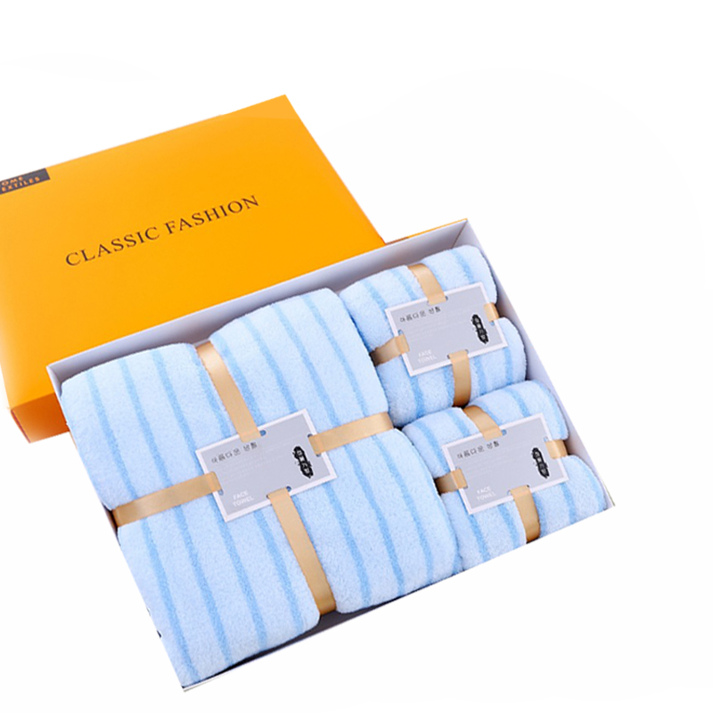 铁迅 毛巾浴巾三件套礼盒 I175 套高清大图