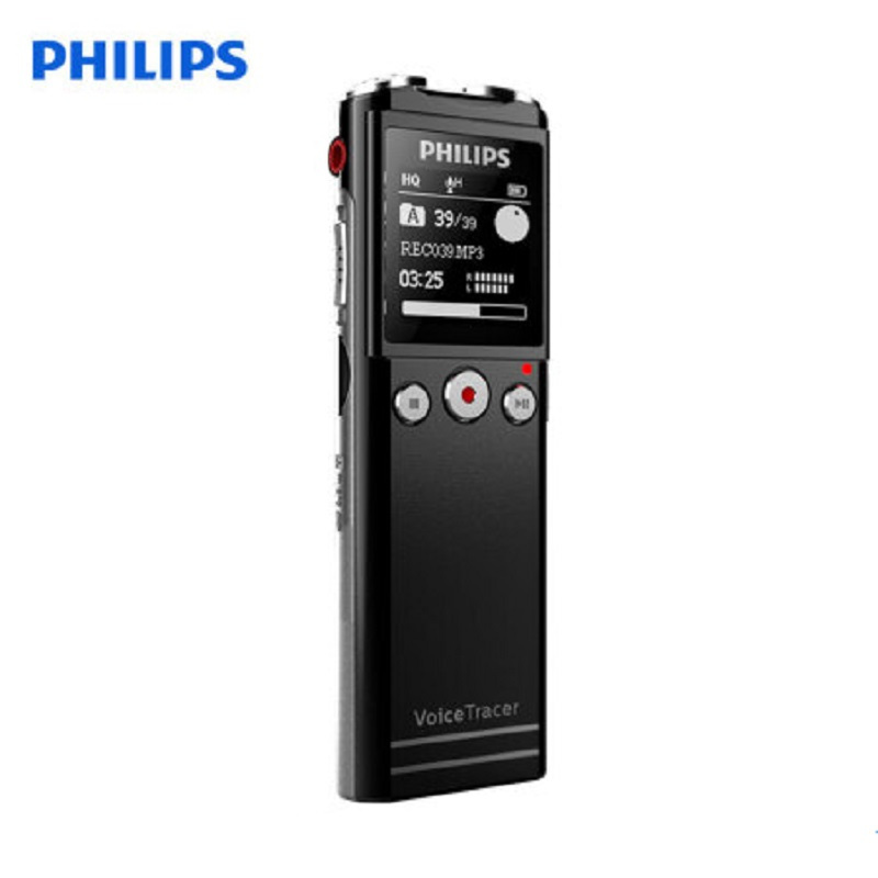 飞利浦(PHILIPS)VTR6200 8G 黑色 TF卡扩展FM收音声控 会议采访 30米远距离无线录音笔
