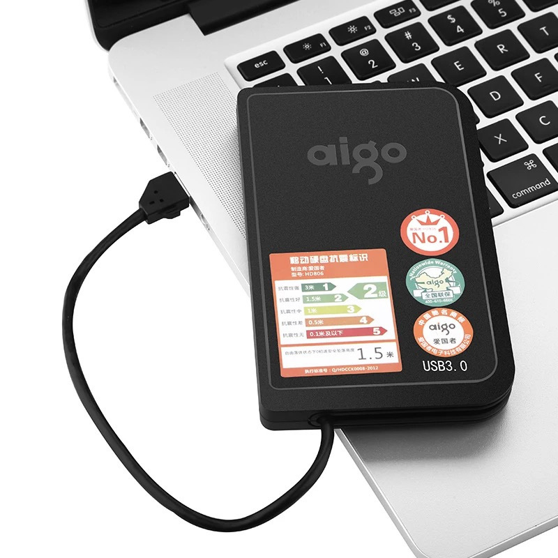 爱国者(aigo)HD806 500G 移动存储王 移动硬盘 USB3 1个装