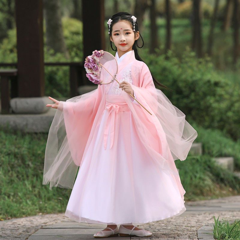 古装汉服女童夏杨紫锦觅同款香蜜仙女服中国风古代公主演出服摄影