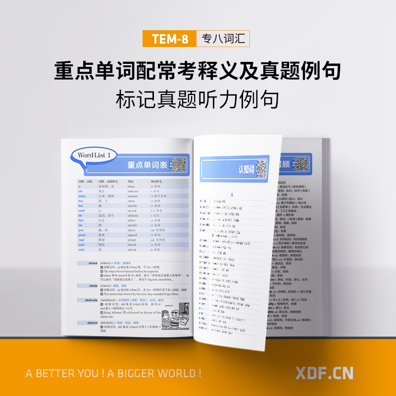 [友一个正版]新东方专八词汇词根+联想记忆法 tem8新东方宝书红书英语专业八级考试核心词大纲高频词汇单词书籍 俞敏洪高清大图