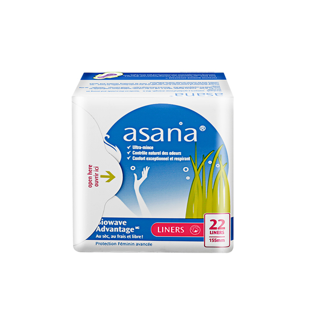 阿莎娜 紫芯体 超薄护垫155mm 22片