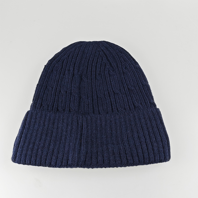 鸽护 毛线帽 GH172QDK-藏青色 顶高清大图