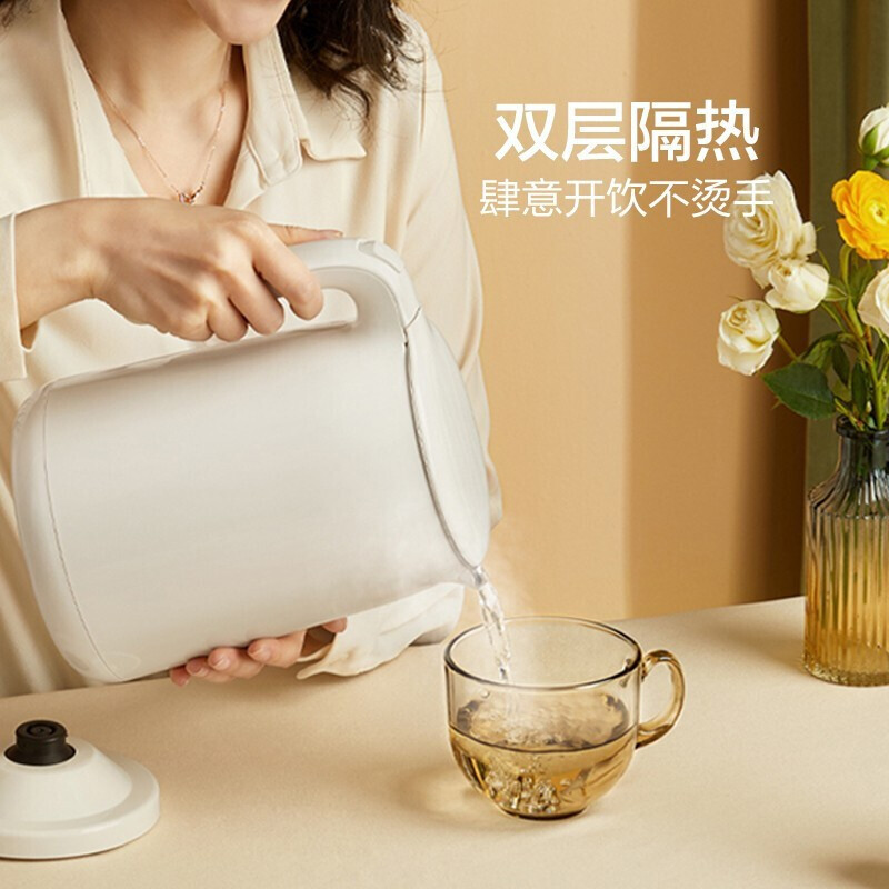 苏泊尔(SUPOR)SW-15S70A 电水壶电热水壶烧水壶开水壶煮水壶热水壶1.5L双层防烫304不锈钢全钢无缝