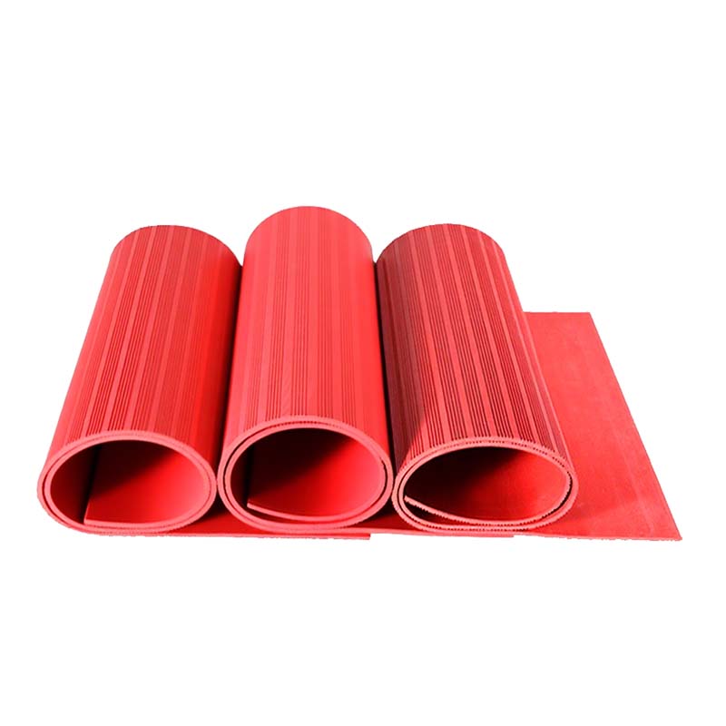 天空桥 绝缘垫 红色条纹 35kv 10mm*1米*10米 卷高清大图