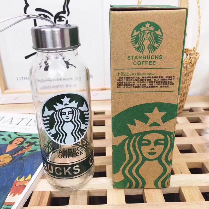 小玻璃瓶300ml(送杯套) 星巴水杯女生高颜值防摔韩版可爱ins塑料杯水杯超大容量随手杯