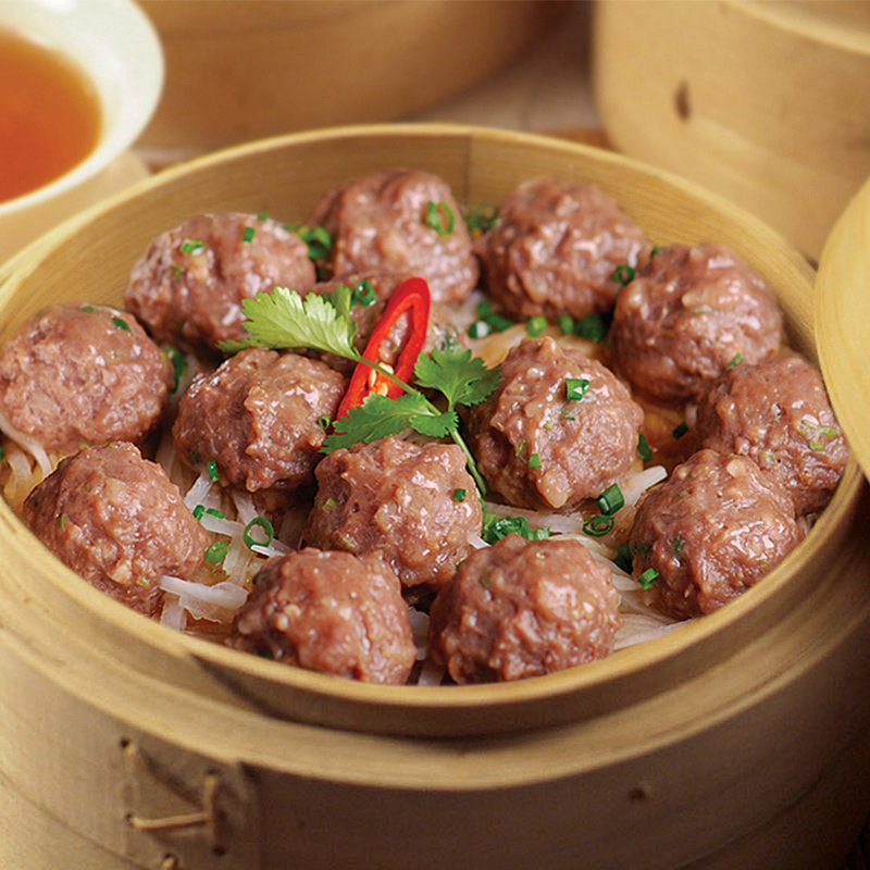 爽滑牛肉丸20个袋500g光头佬联圣速冻菜肴生鲜手打潮州牛肉丸港式点心
