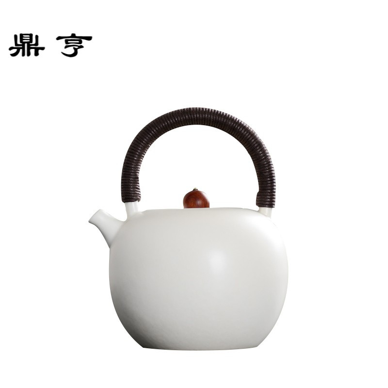 鼎亨 苏打釉陶壶 陶瓷白泥提梁壶 煮茶壶 烧水泡茶壶功夫茶具