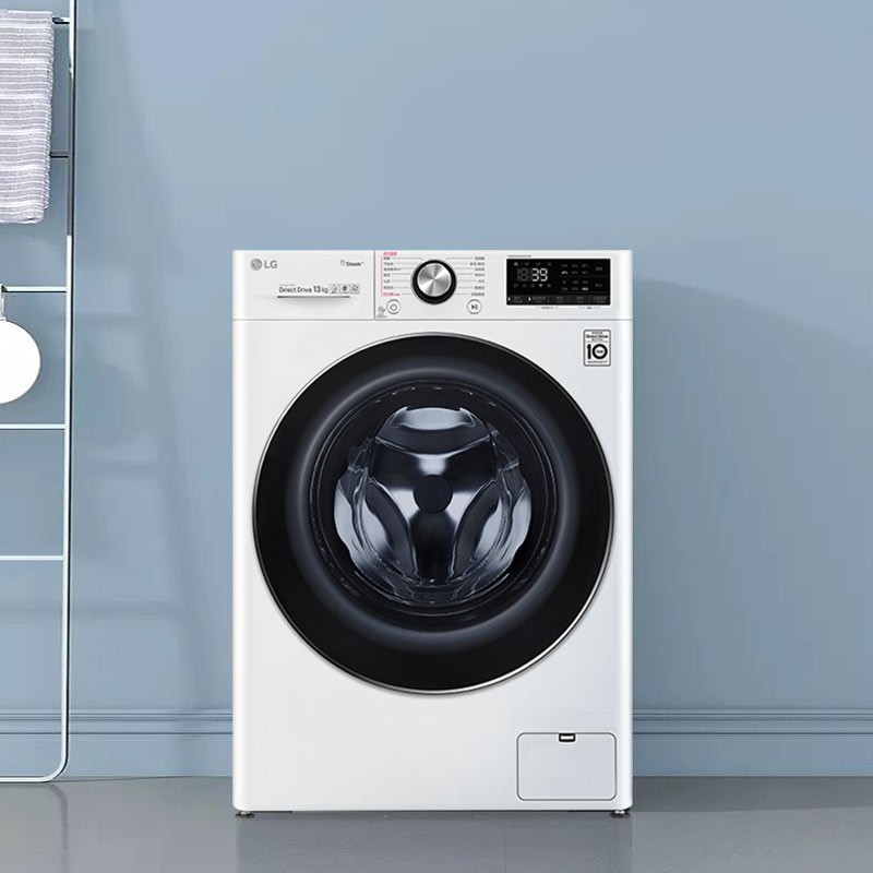 LG FCV13G4W 13公斤大容量AI智慧变频直驱滚筒洗衣机1400转蒸汽洗PLUS除菌除皱速净喷淋WIFI 奢华白