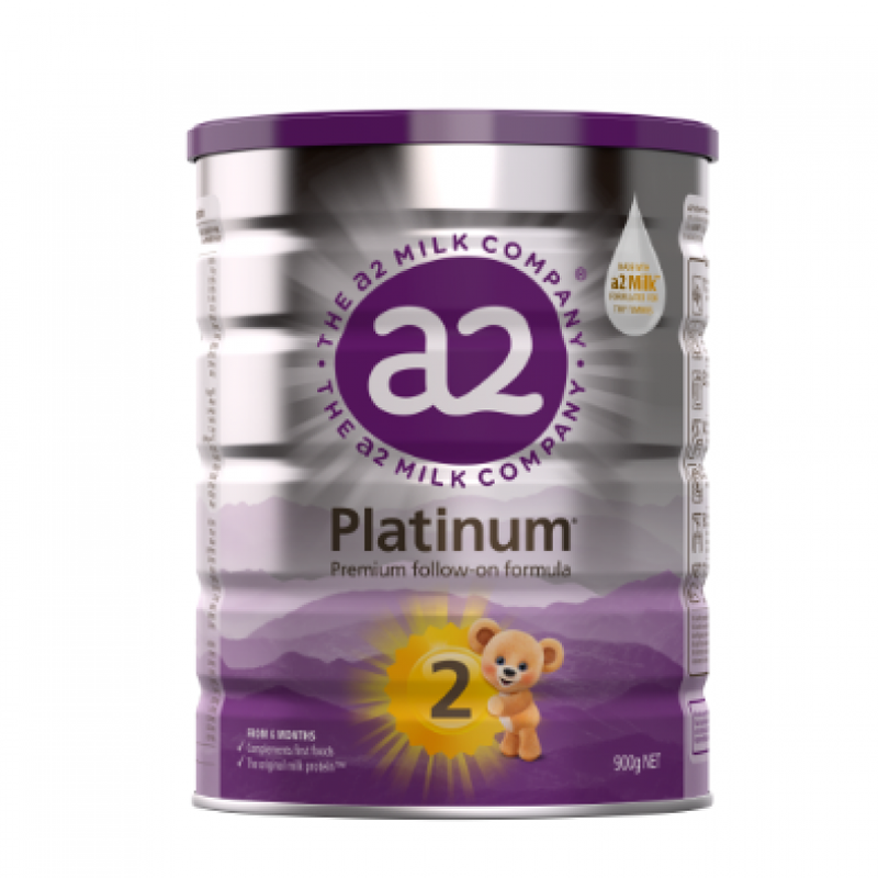 新西兰原装进口 a2 白金版 较大婴儿配方奶粉 2段(6-12月) 900g/罐