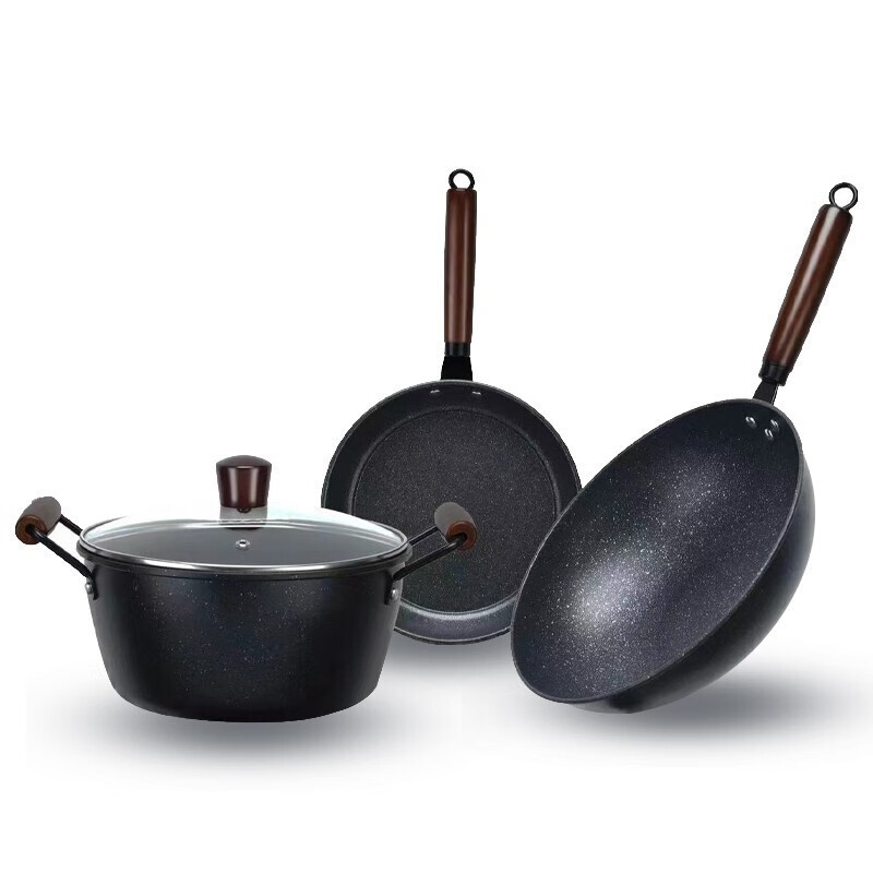 荣事达(Royalstar) RSD006-FJ 麦饭石锅具三件32cm+22cm+26cm (单位: 套)