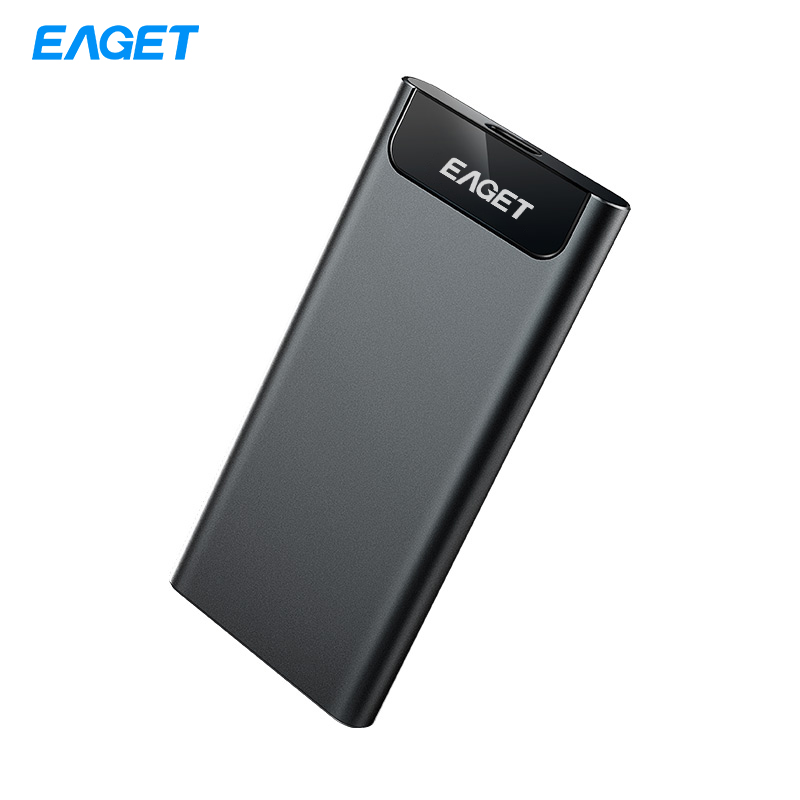 忆捷(Eaget) M5移动固态硬盘手机type-c外接盘便携迷你商务简洁金属512GB 黑色 512GB