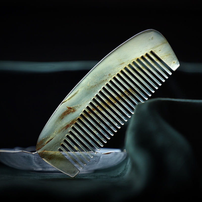 天然羊角梳子女藏区羊角按摩梳子按摩羊角梳随身家用送礼一把羊角梳