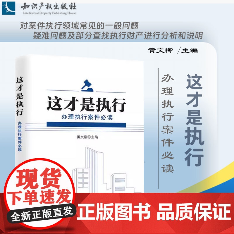 2024新书 这才是执行 办理执行案件必读 黄文柳 主编 司法拍卖相关刑事裁判涉财产不动产相关常见执行看似不能执行 知识高清大图
