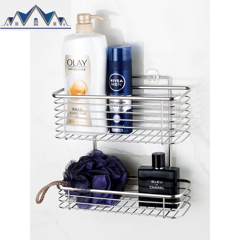 厨房背式置物架橱柜挂式收纳架不锈钢多功能免打孔壁挂调料架_1_215高清大图