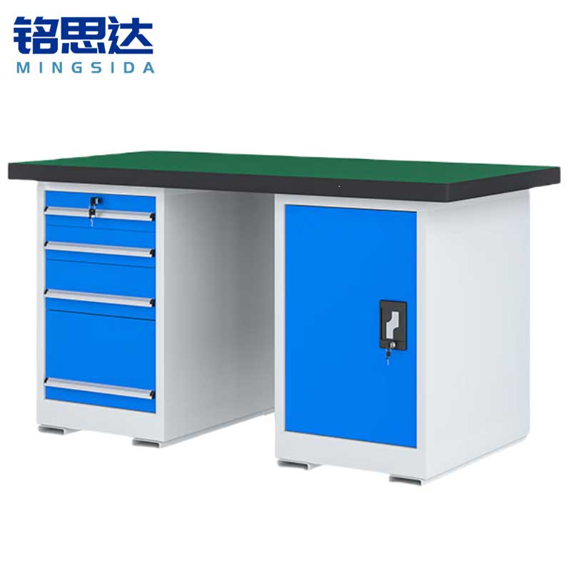 铭思达重型钳工操作台1.5米四抽一门张高清大图