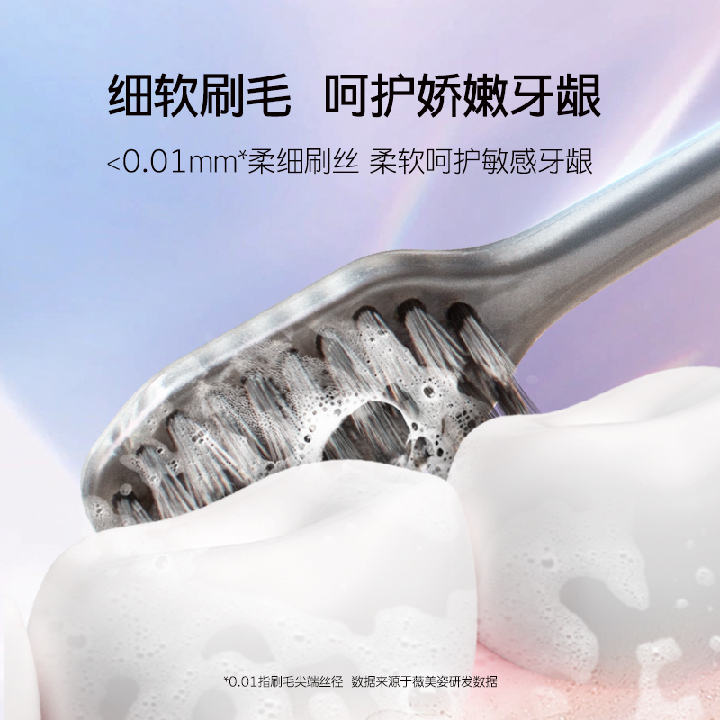 舒客(Saky)炭丝能量牙刷 细软毛护龈竹炭刷丝清新口气去口气[全新升级] 炭丝牙刷 10支装