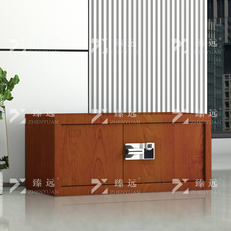 臻远 ZYJJ-80067 保密柜 顶柜红木纹智能指纹锁 长900*宽420*高400mm 单位:1台高清大图