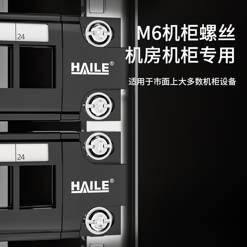 HAILE机柜螺丝M6 高品质机柜专用十字一字螺丝 50套/袋 LS-M6-50高清大图
