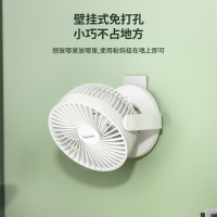 赛亿(Shinee)优雅白插电款小风扇小型桌面USB办公室电扇迷你学生宿舍台夹扇床头轻音车载壁挂便携式充电风扇