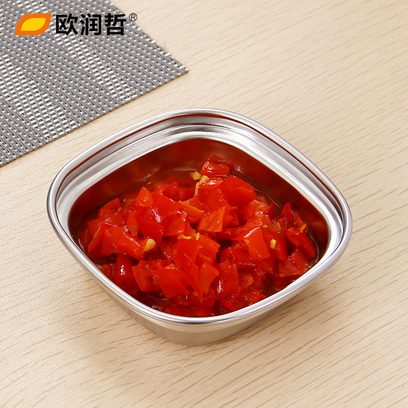 欧润哲 304钢1格调味碟 106598