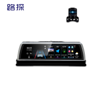 路探K500中控台全屏流媒体前后双录行车记录仪1080P安卓高德导航ADAS声控倒车影像语音声控行车记录仪64G卡