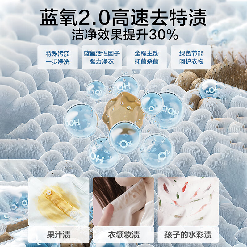 小天鹅(LittleSwan)滚筒洗衣机全自动家用 纯平全嵌[小蓝鲸2.0 TG100V89PRO]家电补贴 国补 超薄