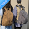 封后大容量帆布背包男韩版高中大学生简约书包女15.6寸电脑双肩包旅行学生书包
