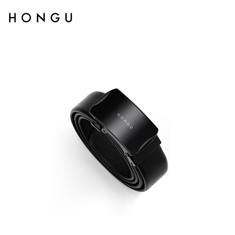 红谷皮带男商务休闲头层牛皮腰带自动扣青年裤带正装裤腰带潮牌