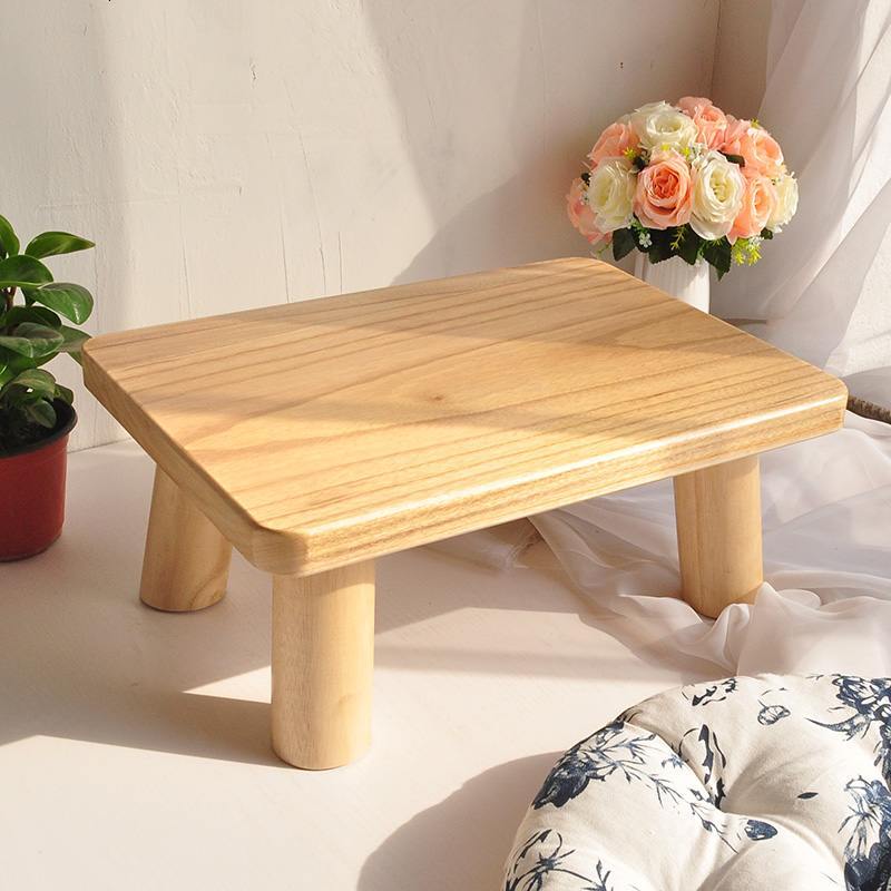 日式烧桐木小方桌简约榻榻米飘窗桌子小茶几矮桌子实木地桌