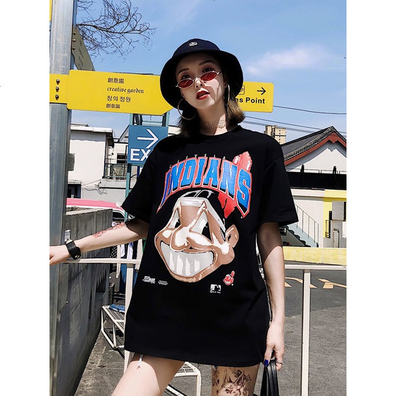 短袖体恤宽松帅气街头中长t恤bfZL981V3 .