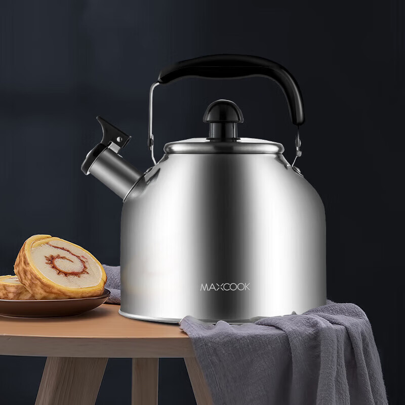 美厨maxcook304不锈钢烧水壶加厚日式鸣音煤气电磁炉通用