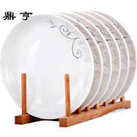鼎亨陶瓷餐盘6只套装景德镇菜碟子瓷盘创意餐具8寸家用中式圆形深