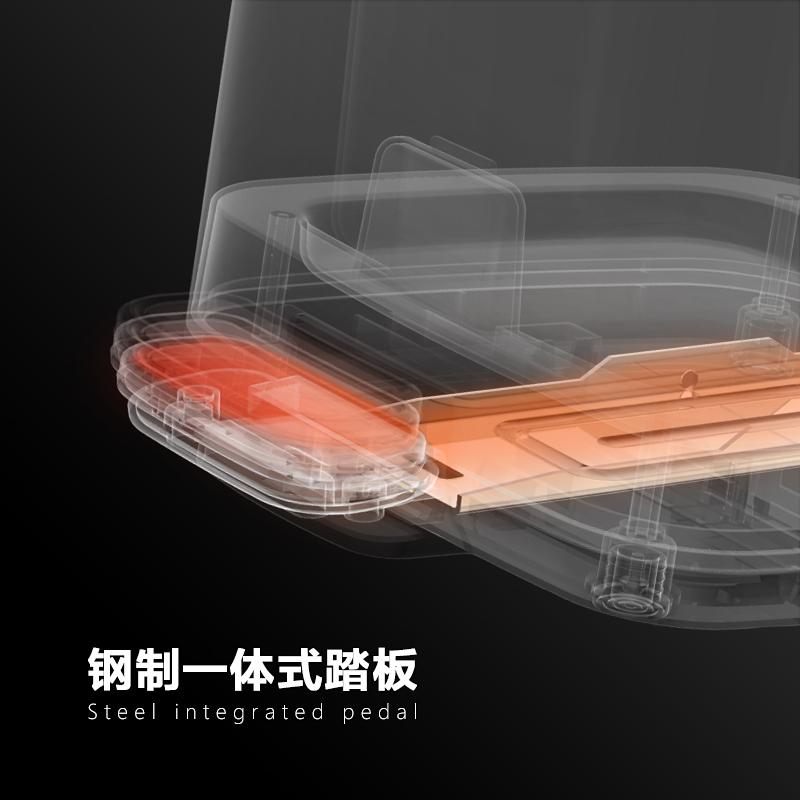 优百纳爵士12L欧式不锈钢脚踏垃圾桶家用带盖轻奢庭院客厅厨房卫生间卧室办公室高清大图