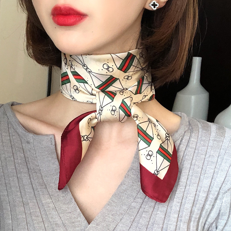 盛世尼曼丝巾女春夏秋薄款韩版时尚百搭洋气文艺职业空姐领巾小方巾女