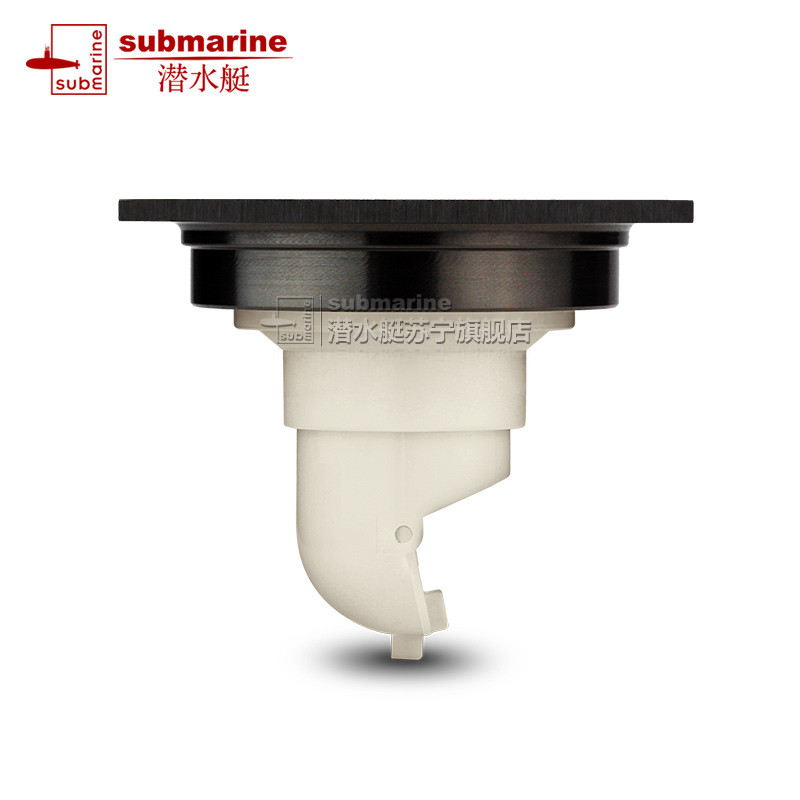 潜水艇(submarine)地漏全铜防臭地漏无三通防臭 防虫盖板防堵滤网仿古QLTF50-10高清大图