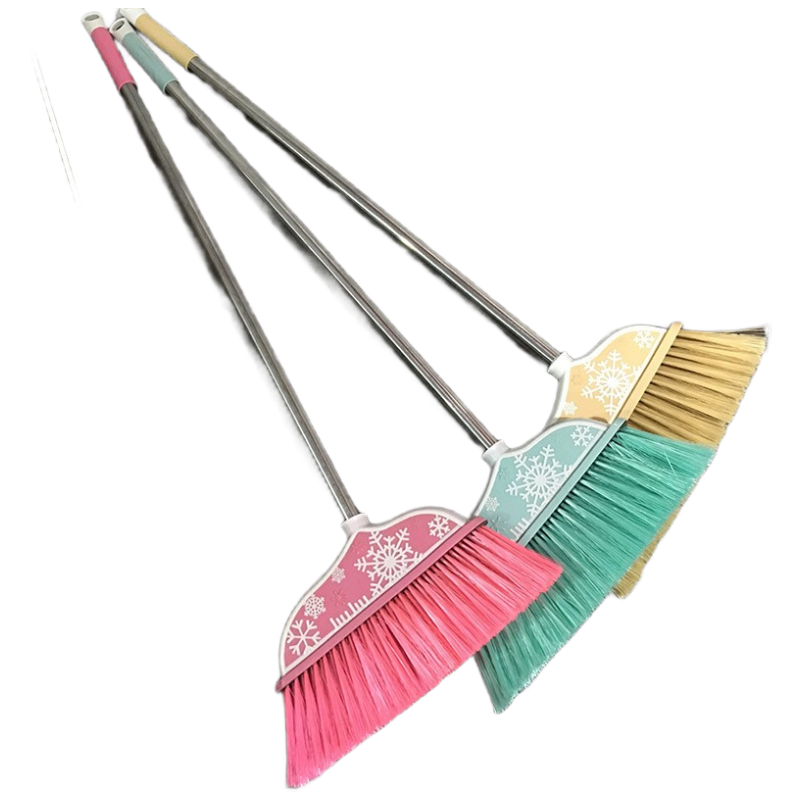 礼千初 家用塑料丝单扫把扫帚笤帚塑料清洁笤帚软毛铁杆懒人不带簸箕 大号网格款高清大图