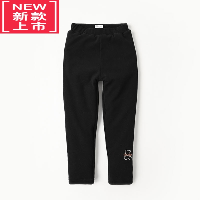 可莉允一条过冬 加厚款 儿童小棉裤 保暖裤女童丝绵打底裤子 中大童冬款